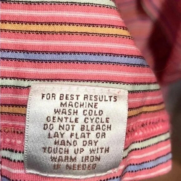 Peter Millar classic golf striped athletic short sleeve  3 button polo shirt XL - Picture 4 of 4